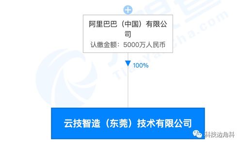 阿里巴巴在東莞成立云技智造公司，注冊(cè)資本5000萬元專注數(shù)據(jù)處理與存儲(chǔ)支持服務(wù)